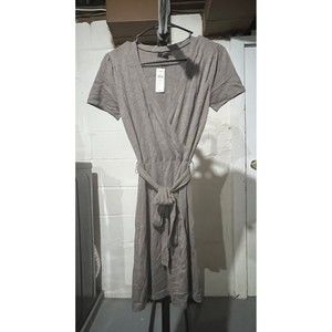 Banana Republic faux wrap grey dress size S